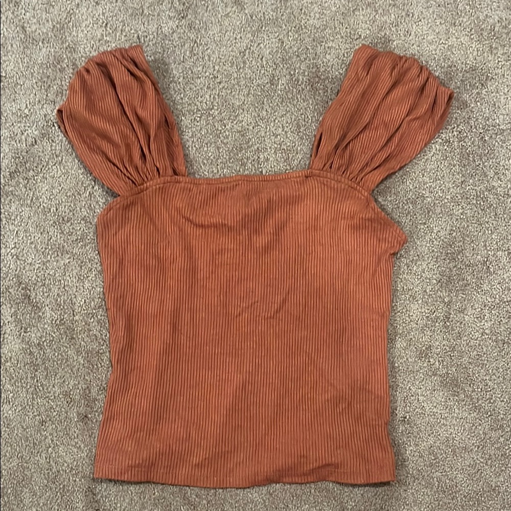 Anthropologie Rust Orange Women's Top